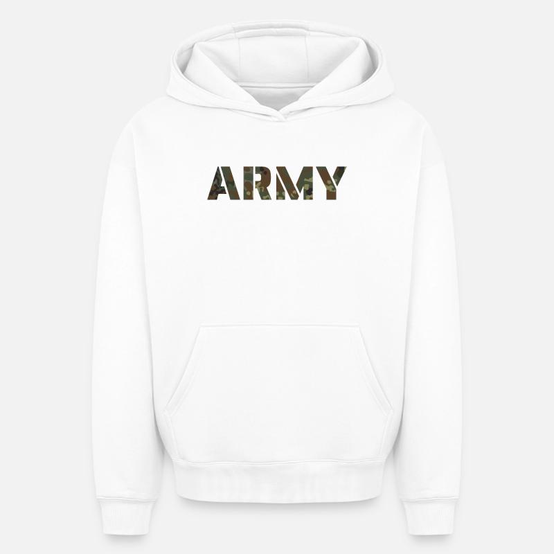 CAMOUFLAGE ARMY DE Flecktarn - Sweat à capuche unisexe oversize épais SPREAD - blanc
