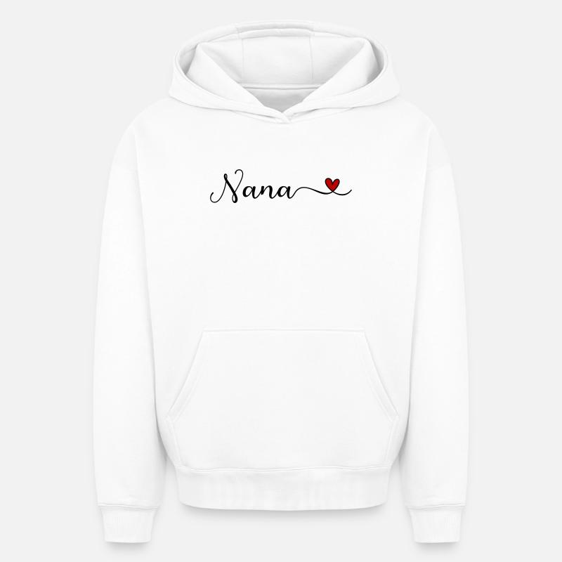 Mémé - Sweat à capuche unisexe oversize épais SPREAD - blanc