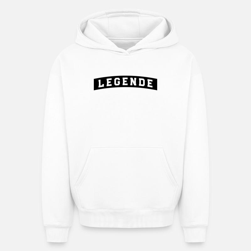 Légende - Sweat à capuche unisexe oversize épais SPREAD - blanc