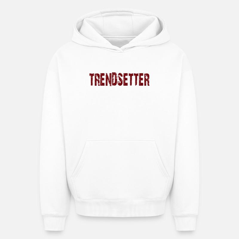 Pionnier de tendances - Sweat à capuche unisexe oversize épais SPREAD - blanc