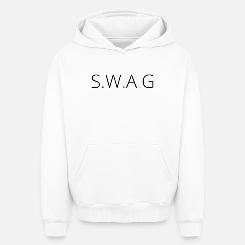 Swag - Sweat à capuche unisexe oversize épais SPREAD - blanc