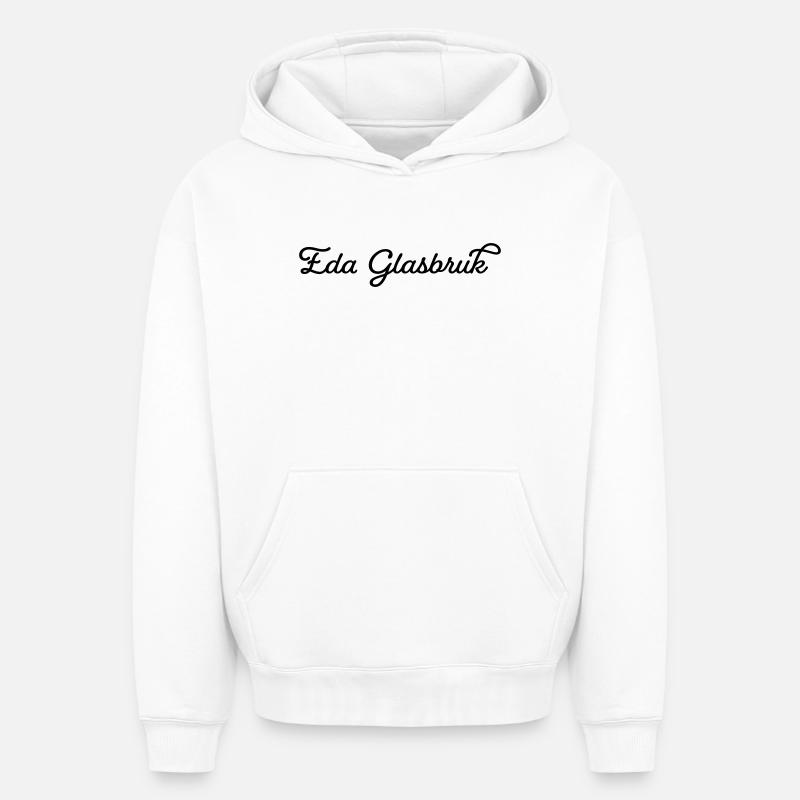 Eda Glashütte schwarz - Oversized Heavyweight Unisex Hoodie - Weiß