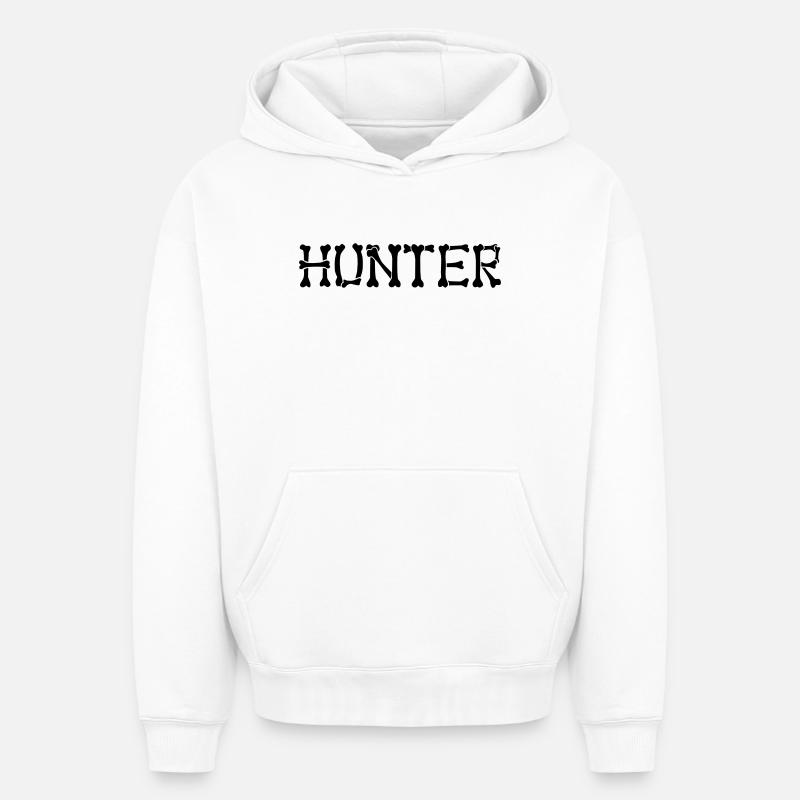 Chasseur - Sweat à capuche unisexe oversize épais SPREAD - blanc