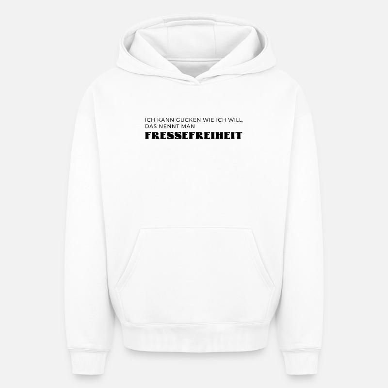 Liberté de bouche - Sweat à capuche unisexe oversize épais SPREAD - blanc