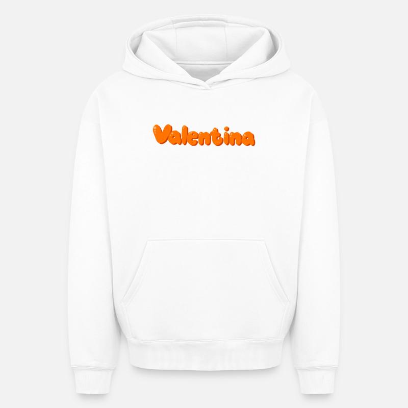 Valentina - Sweat à capuche unisexe oversize épais SPREAD - blanc