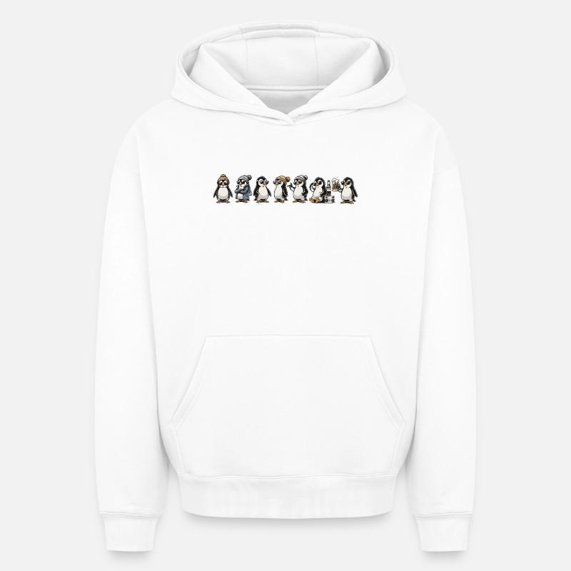 Ping frais - Sweat à capuche unisexe oversize épais SPREAD - blanc