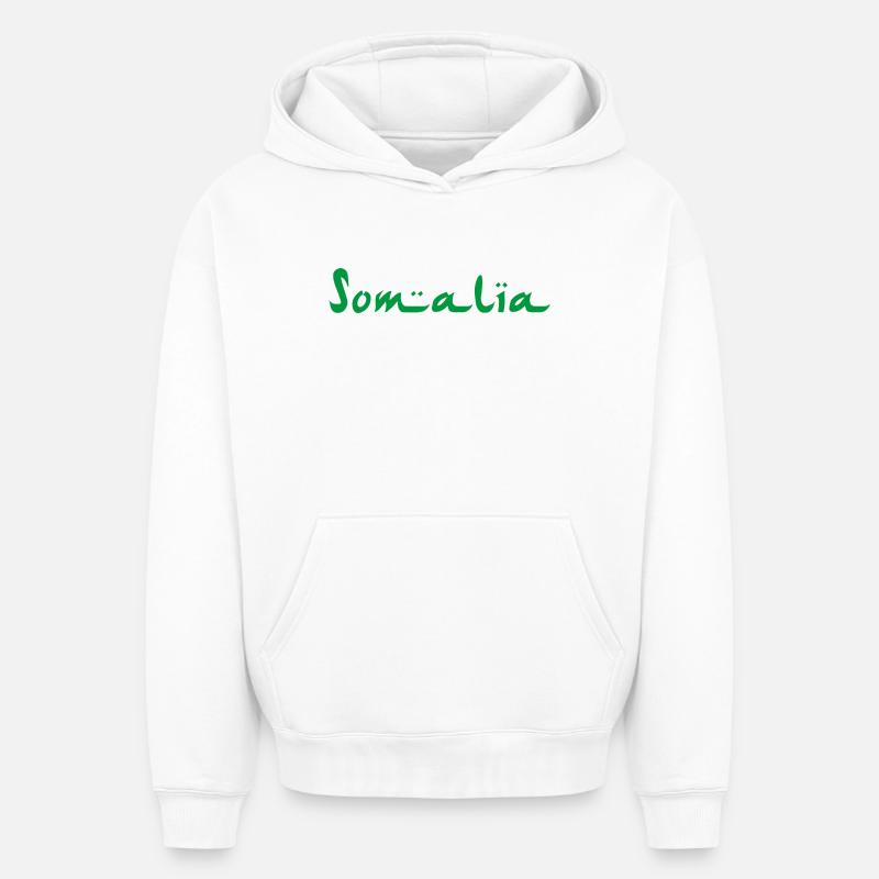 Somalie - Sweat à capuche unisexe oversize épais SPREAD - blanc