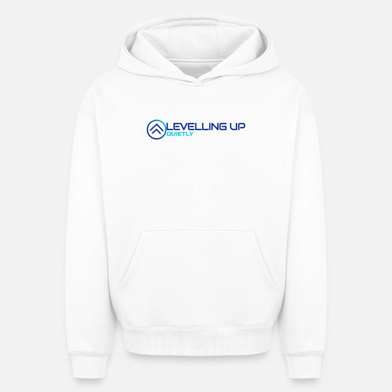 Mise à niveau silencieuse Design - Sweat à capuche unisexe oversize épais SPREAD - blanc