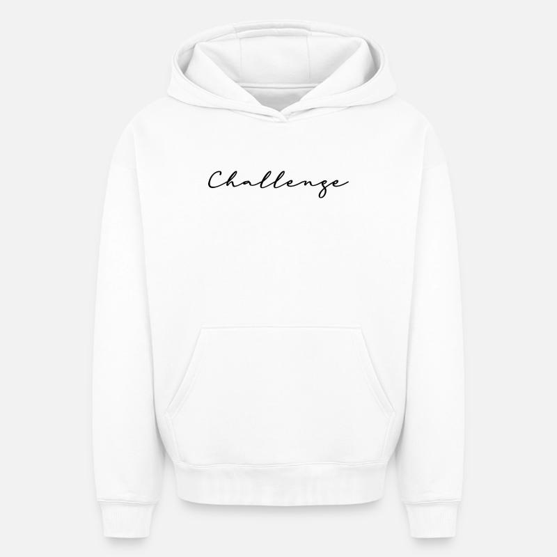 Challenge v1 - Sweat à capuche unisexe oversize épais SPREAD - blanc