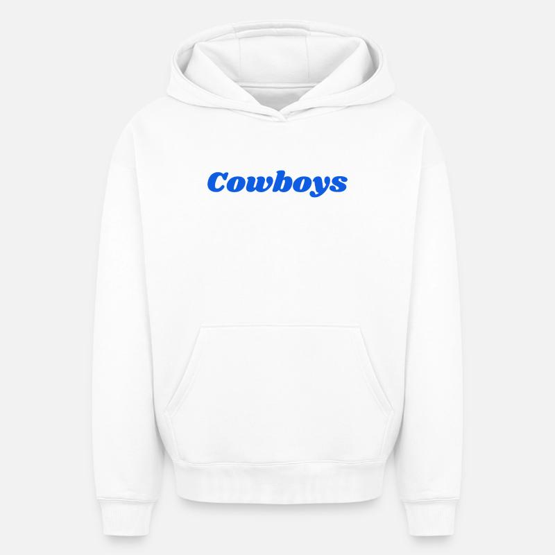 Cowboys - Sweat à capuche unisexe oversize épais SPREAD - blanc