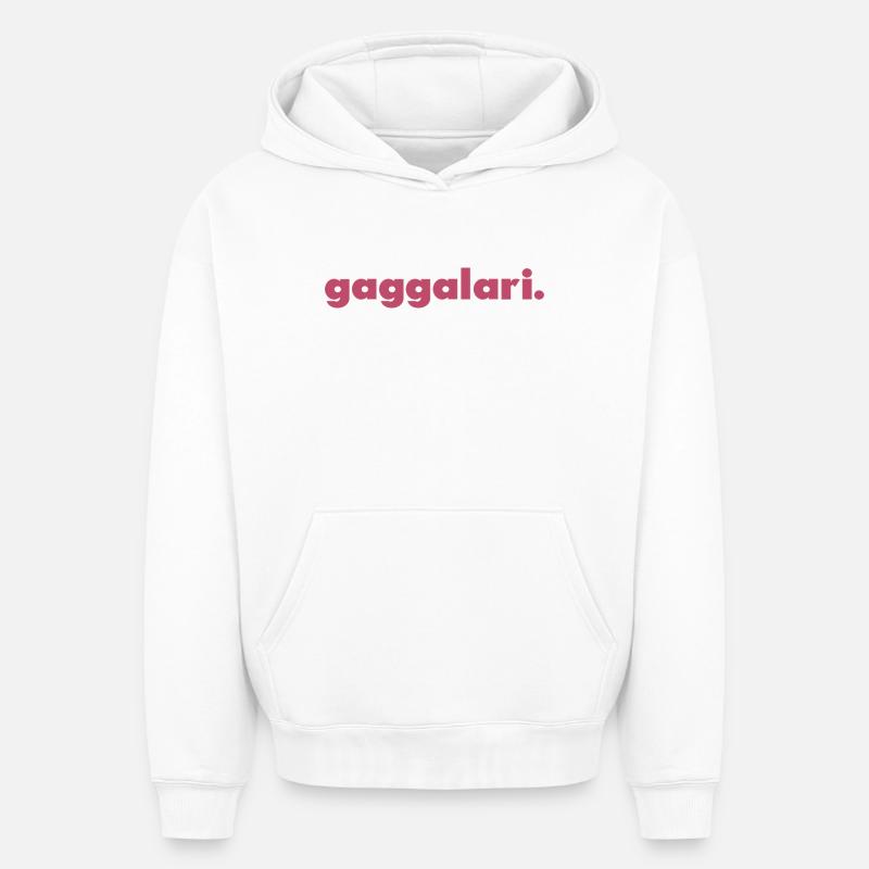 Gaggalari. - Sweat à capuche unisexe oversize épais SPREAD - blanc