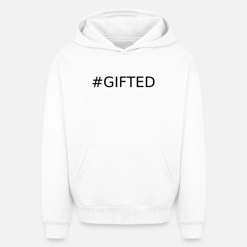 #GIFTED - Sweat à capuche unisexe oversize épais SPREAD - blanc