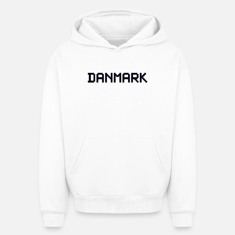 DANMARK Danemark - Sweat à capuche unisexe oversize épais SPREAD - blanc
