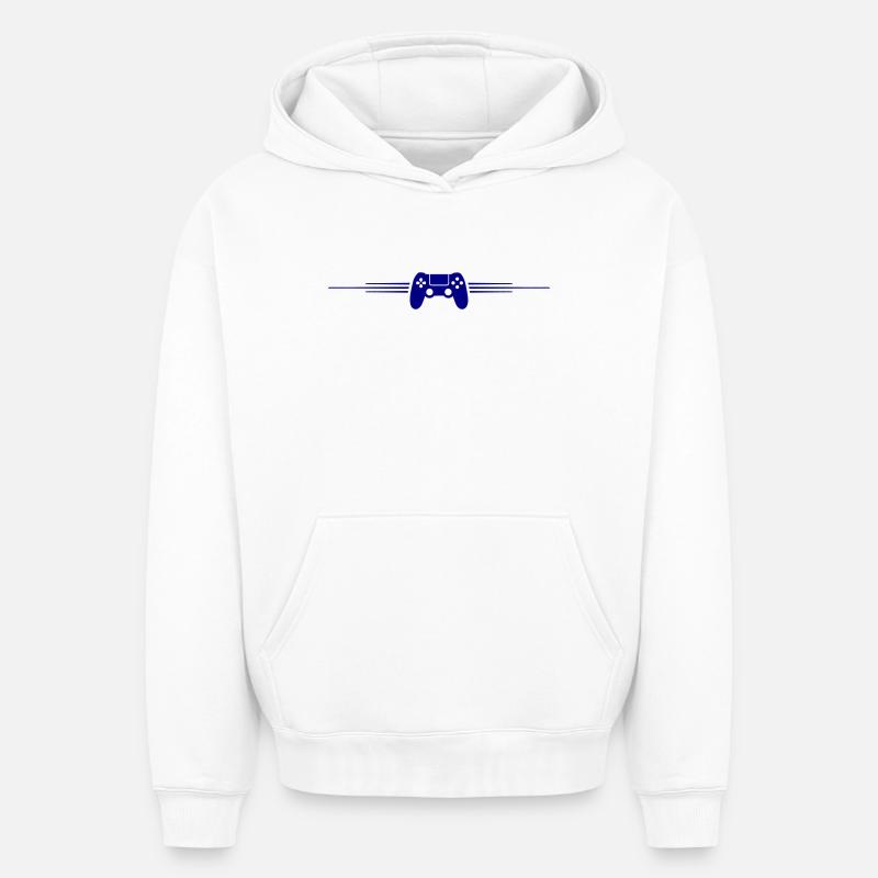 Manette de jeu - Sweat à capuche unisexe oversize épais SPREAD - blanc