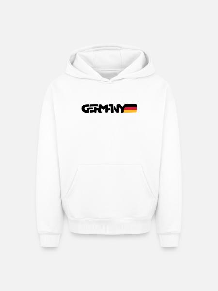 Germany - Oversized Heavyweight Unisex Hoodie - Weiß