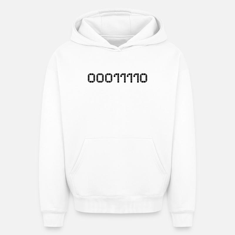 Binary notation - 30 - Oversized Heavyweight Unisex Hoodie - white