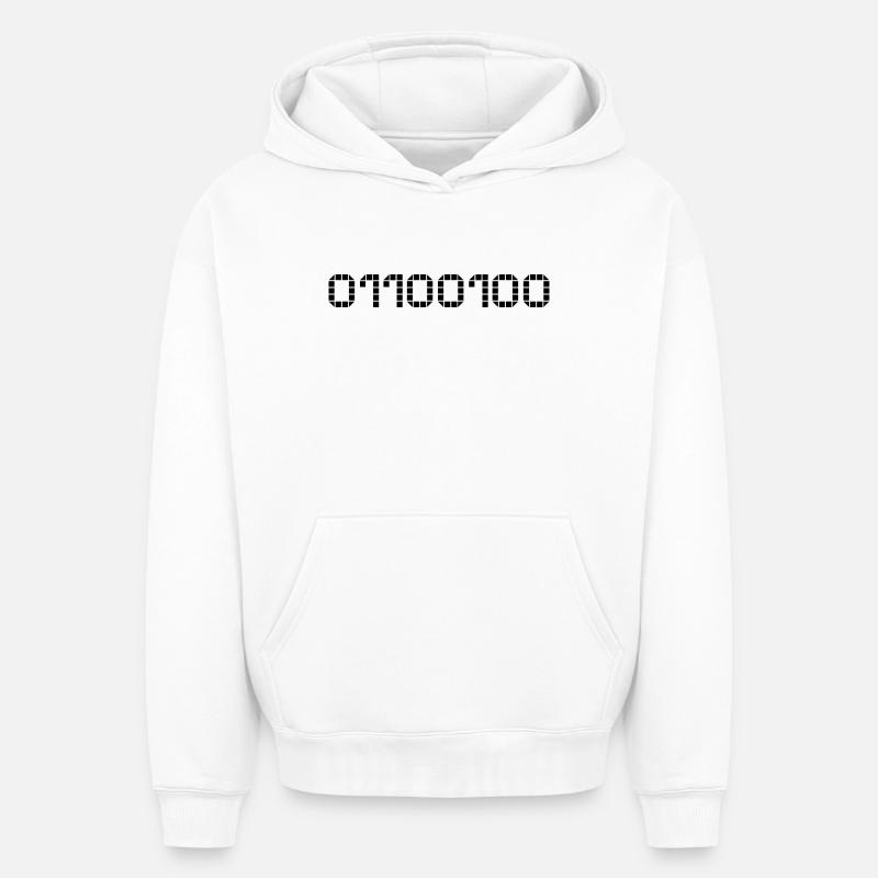 Binary notation - 100 - Oversized Heavyweight Unisex Hoodie - white