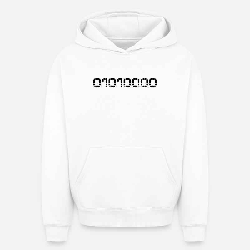 Binary notation - 80 - Oversized Heavyweight Unisex Hoodie - white