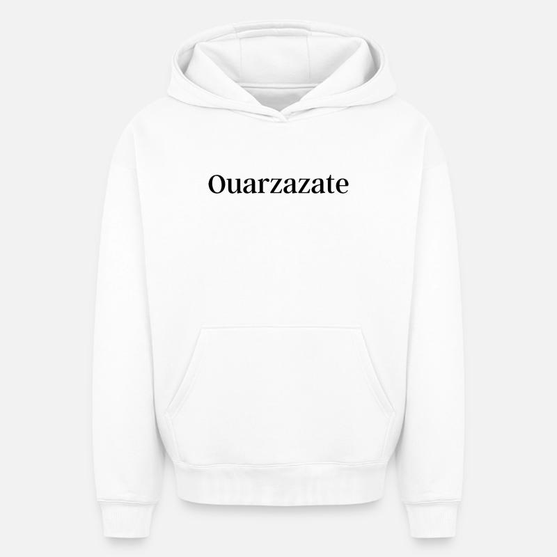 Ouarzazate - Sweat à capuche unisexe oversize épais SPREAD - blanc