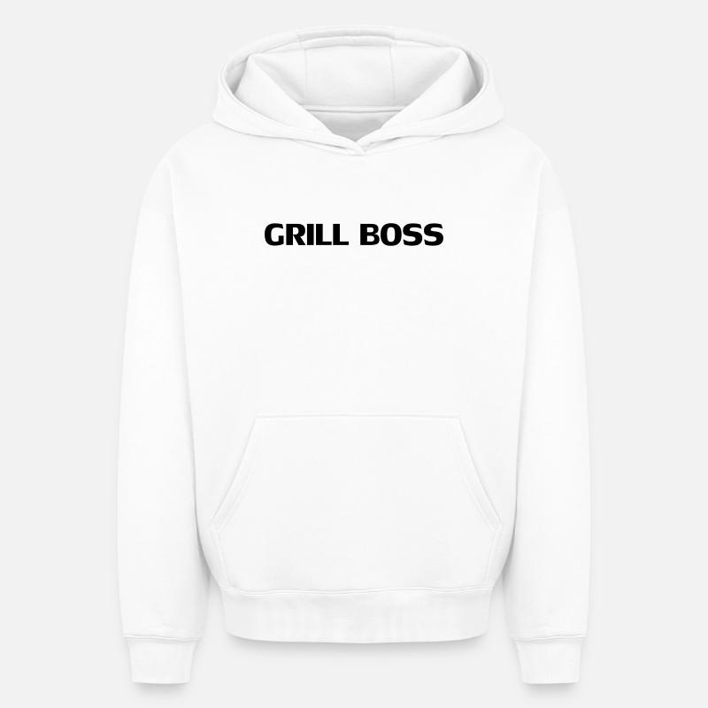 Grill Chef - Oversized Heavyweight Unisex Hoodie - Weiß