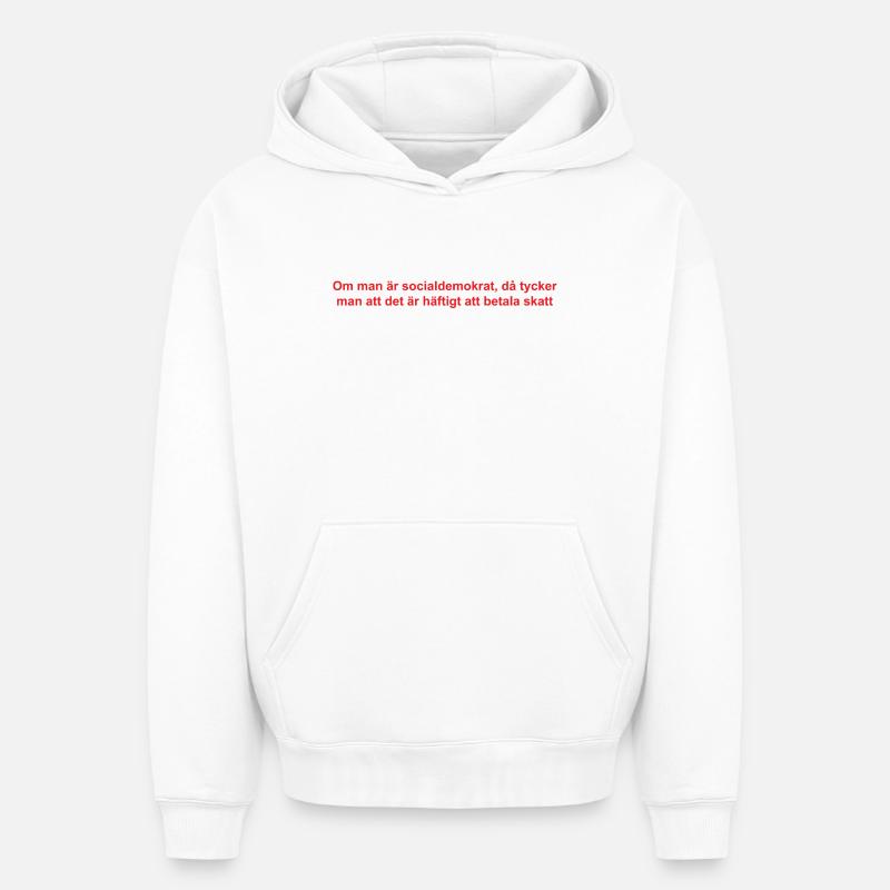 Conception de textes satiriques analytiques - Sweat à capuche unisexe oversize épais SPREAD - blanc