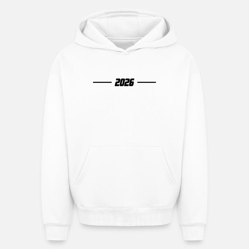 Ligne 2026 - Sweat à capuche unisexe oversize épais SPREAD - blanc