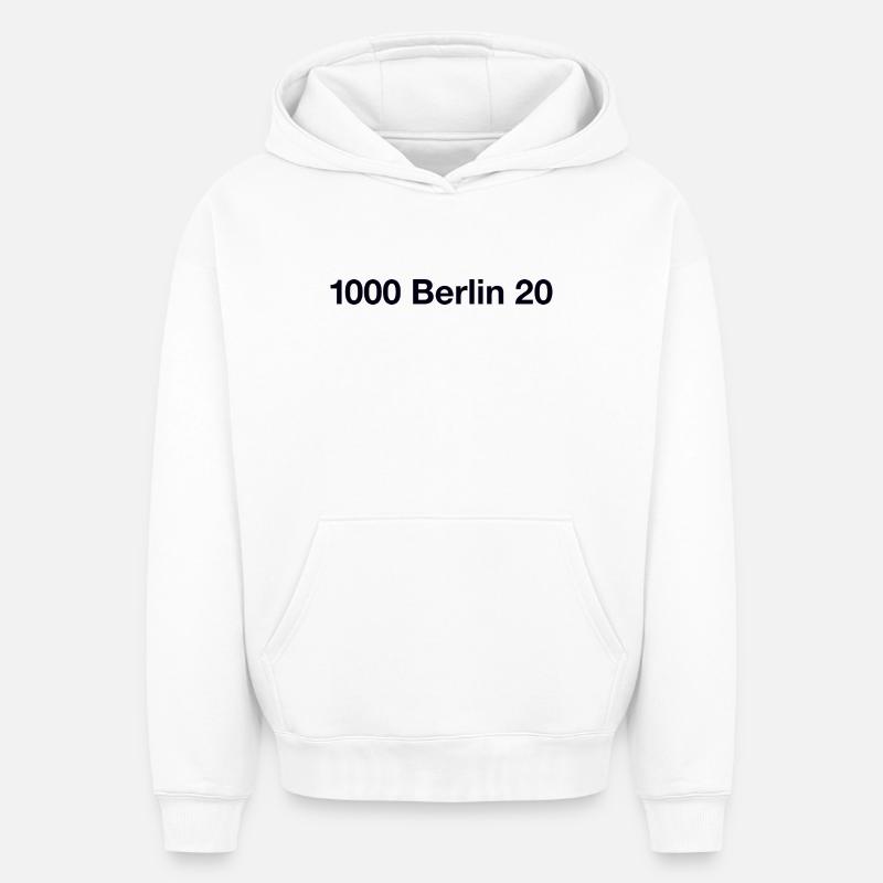 Berlin 20 Spandau - Sweat à capuche unisexe oversize épais SPREAD - blanc