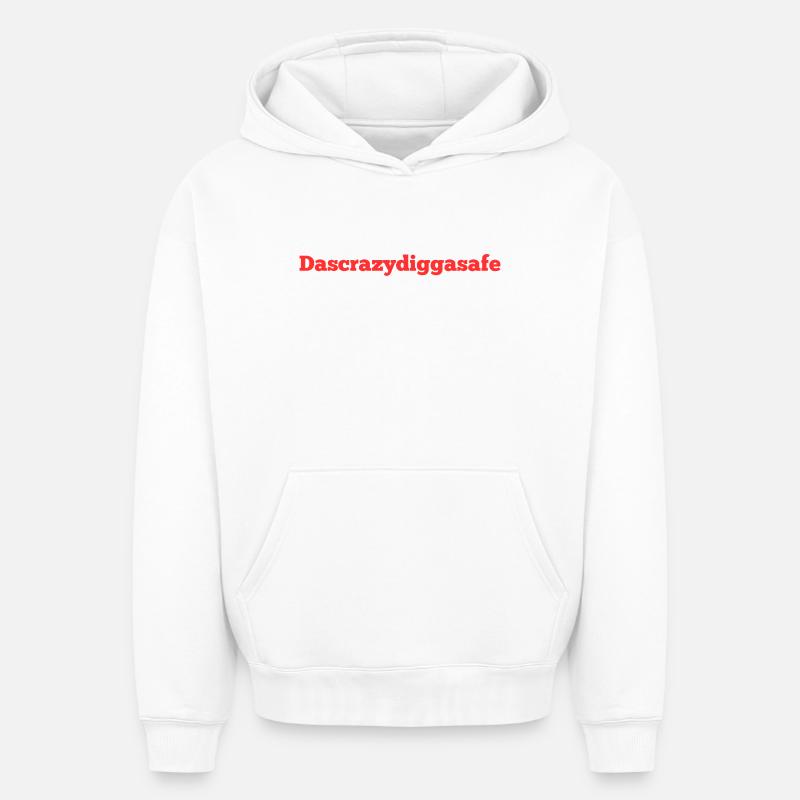 Le Fou - Sweat à capuche unisexe oversize épais SPREAD - blanc