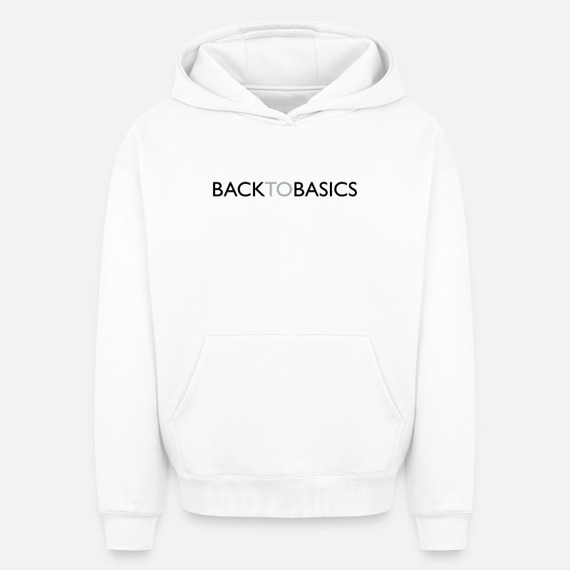 14 Retour à l’essentiel - Sweat à capuche unisexe oversize épais SPREAD - blanc