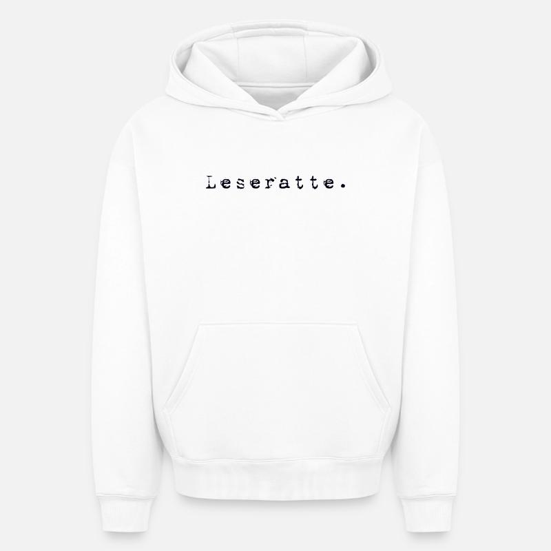Rat de bibliothèque - Sweat à capuche unisexe oversize épais SPREAD - blanc