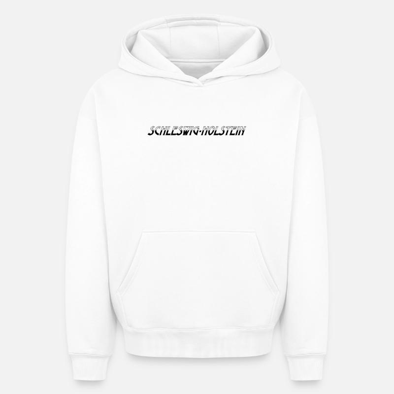 Schleswig-Holstein - Sweat à capuche unisexe oversize épais SPREAD - blanc