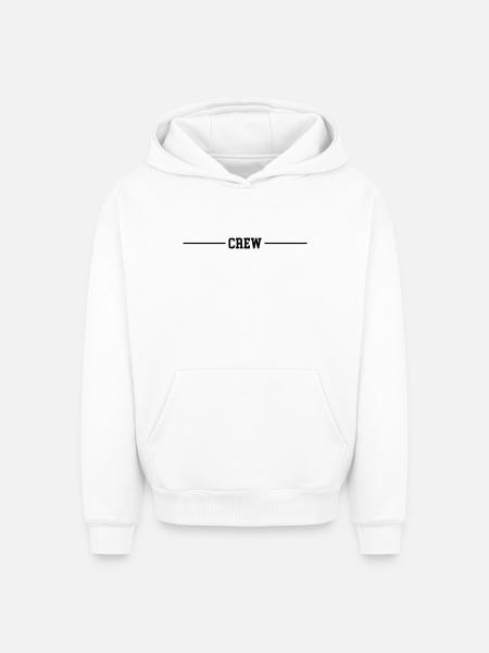 Crew Line - Oversized Heavyweight Unisex Hoodie - white