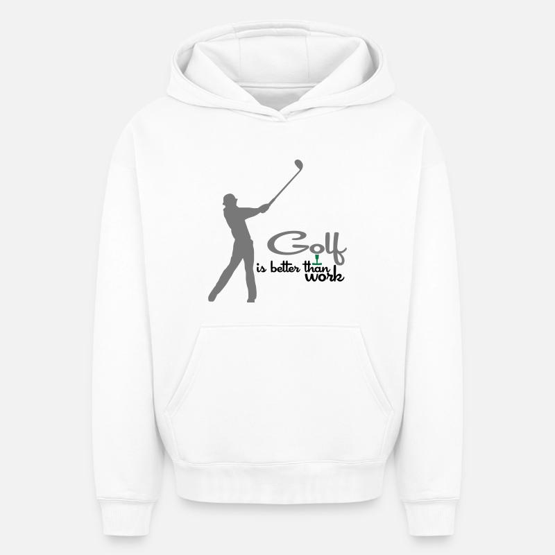 golf - Sweat à capuche unisexe oversize épais SPREAD - blanc