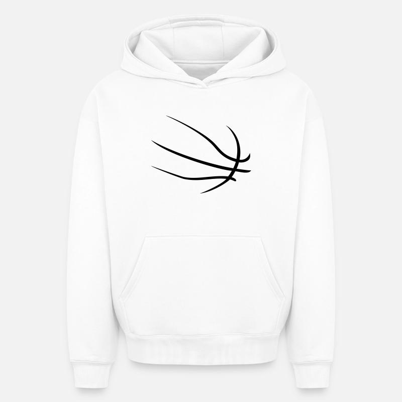 basketball - Sweat à capuche unisexe oversize épais SPREAD - blanc
