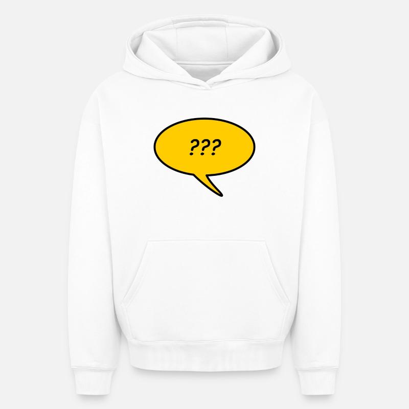 Question - Sweat à capuche unisexe oversize épais SPREAD - blanc