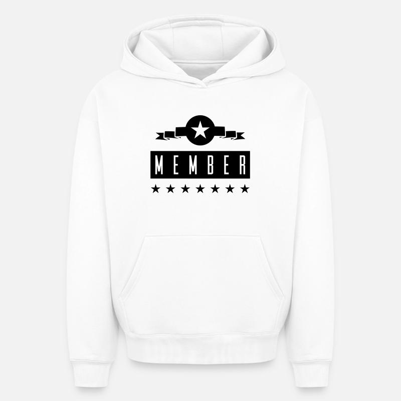 Membres - Sweat à capuche unisexe oversize épais SPREAD - blanc