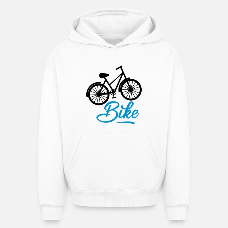 Vélo - Sweat à capuche unisexe oversize épais SPREAD - blanc
