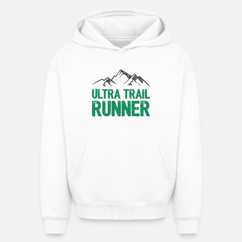 Ultra Trail Runner - Sweat à capuche unisexe oversize épais SPREAD - blanc
