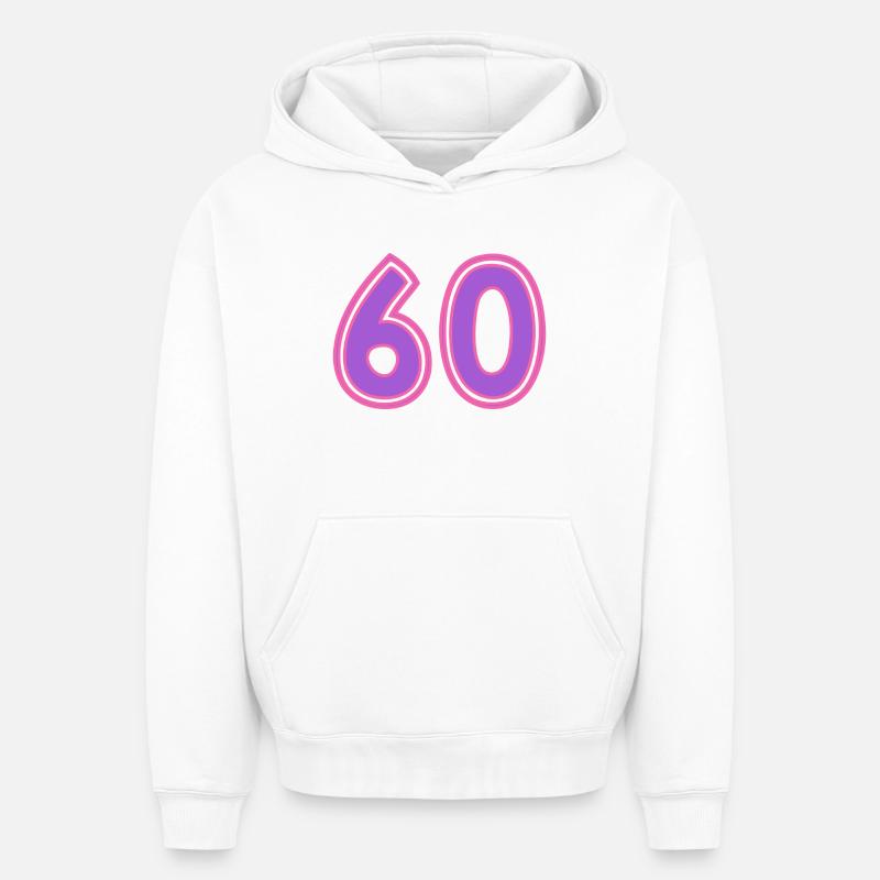 60 - Sweat à capuche unisexe oversize épais SPREAD - blanc