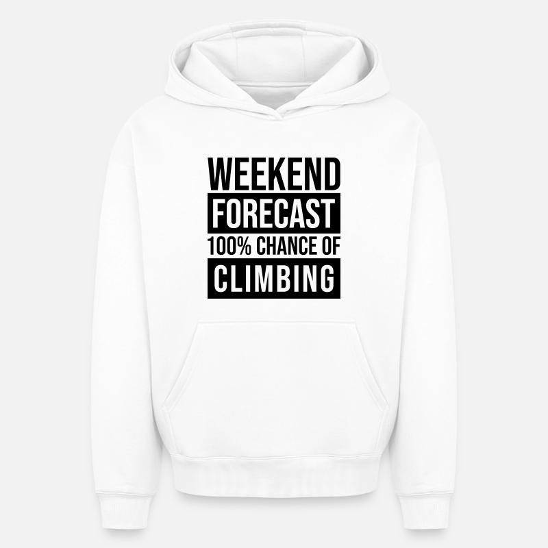 grimpeur - Sweat à capuche unisexe oversize épais SPREAD - blanc
