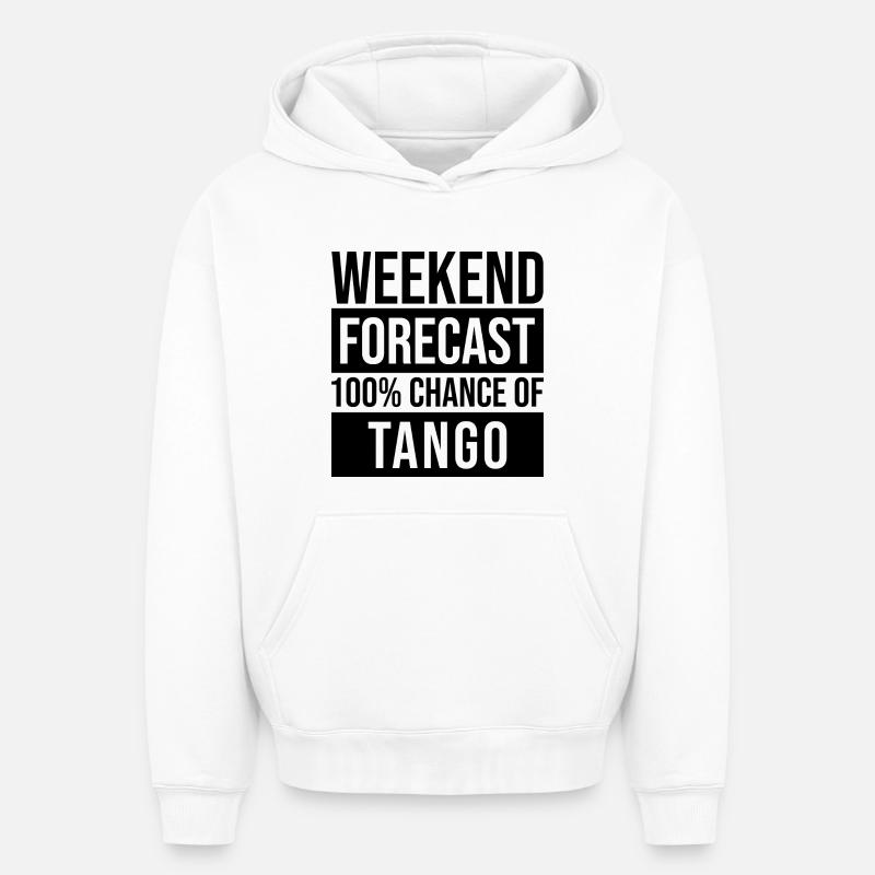 tango - Sweat à capuche unisexe oversize épais SPREAD - blanc