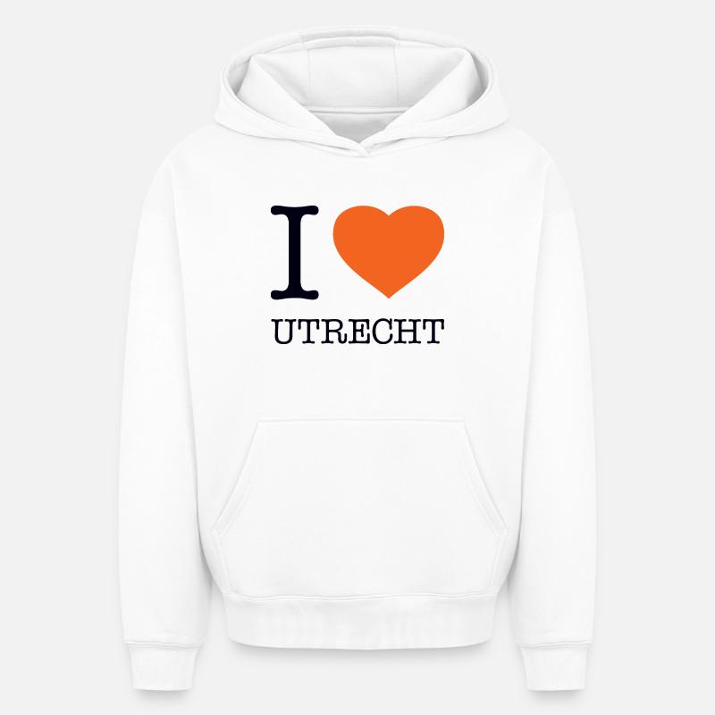 J’ADORE UTRECHT - Sweat à capuche unisexe oversize épais SPREAD - blanc