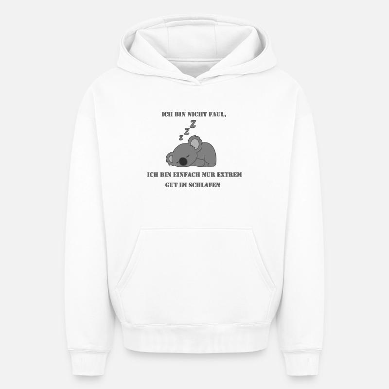 Koala paresseux - Sweat à capuche unisexe oversize épais SPREAD - blanc