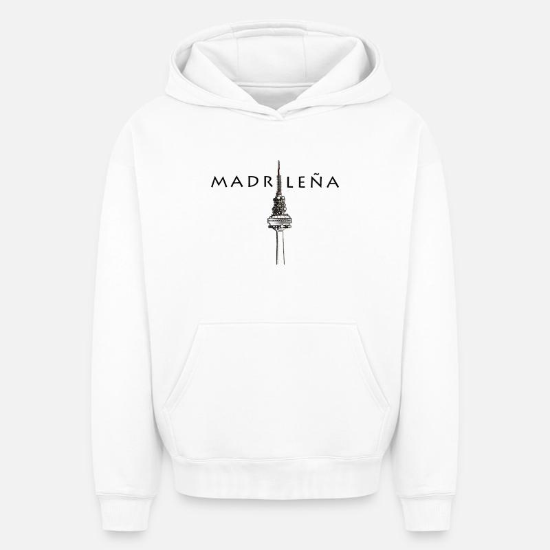 MADRILENIUM - Oversized Heavyweight Unisex Hoodie - Weiß