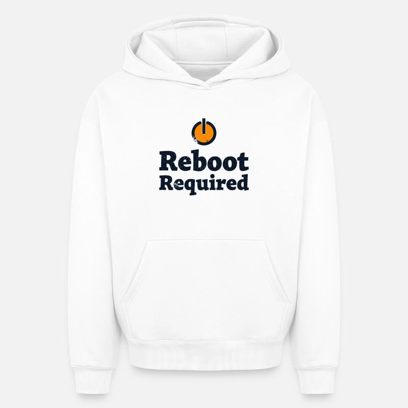 REDÉMARRAGE REQUIS Redémarrage requis - Sweat à capuche unisexe oversize épais SPREAD - blanc