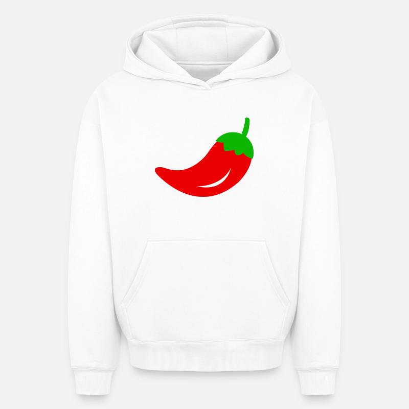 Piment - Sweat à capuche unisexe oversize épais SPREAD - blanc