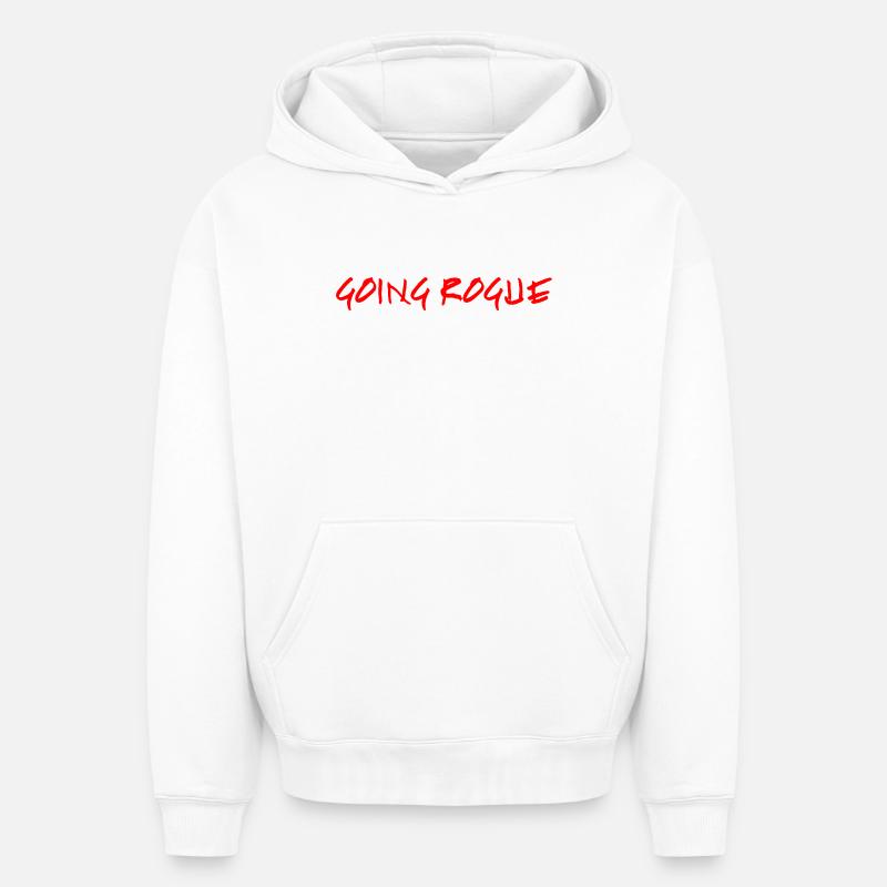 DEVENIR REBELLE - Sweat à capuche unisexe oversize épais SPREAD - blanc