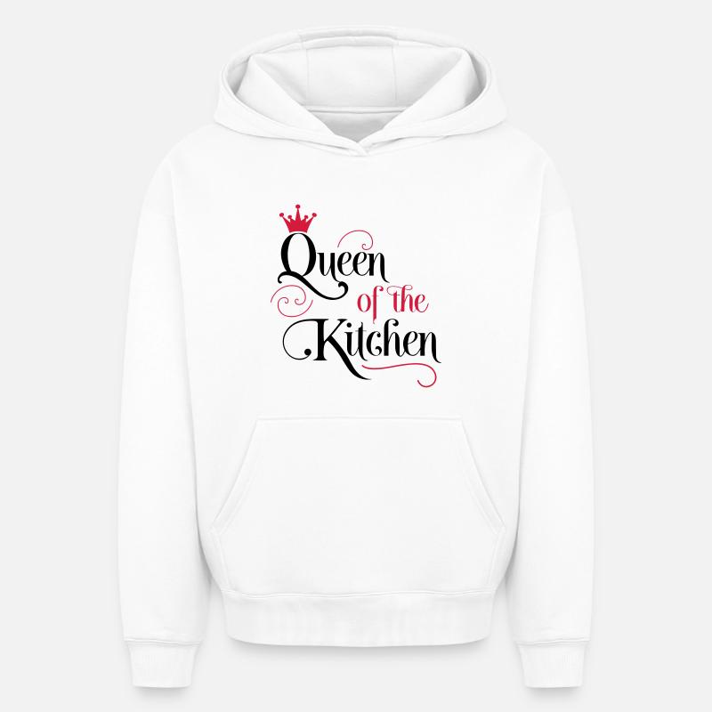 cuisine - Sweat à capuche unisexe oversize épais SPREAD - blanc