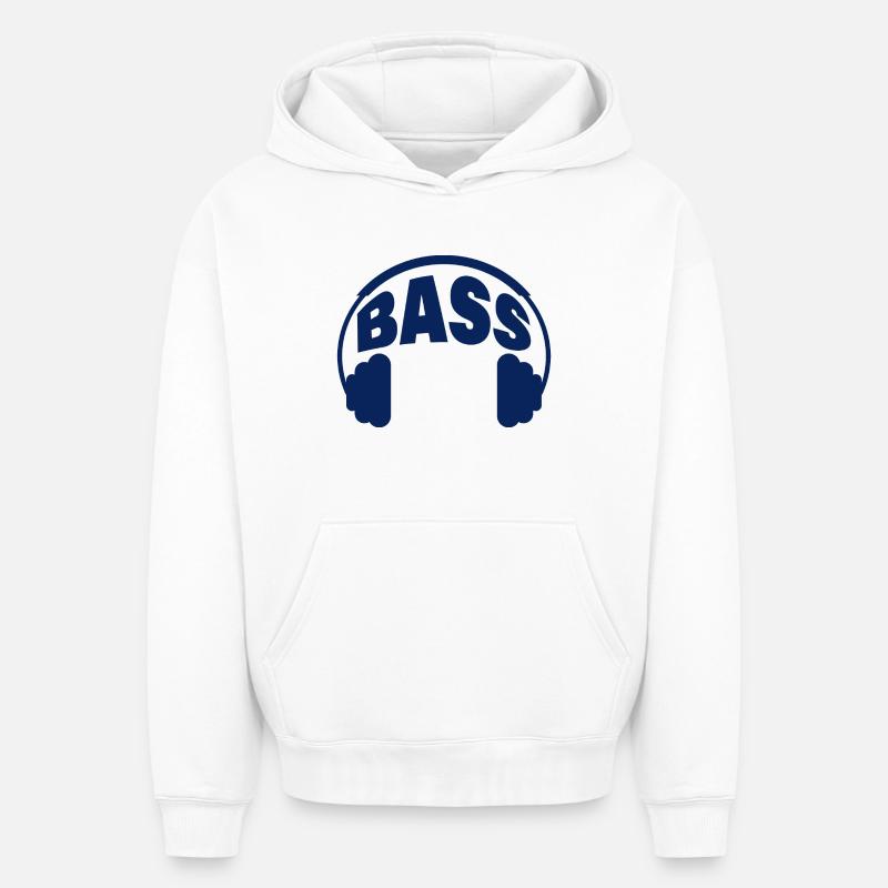 BASSE - Sweat à capuche unisexe oversize épais SPREAD - blanc