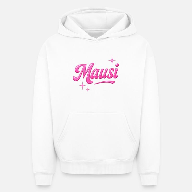 Mausi / Y2K Style - Sweat à capuche unisexe oversize épais SPREAD - blanc